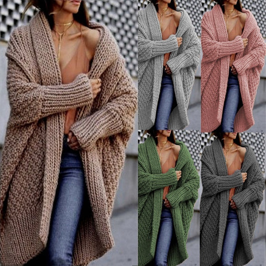 Autumn And Winter Long Thick Sweater Cardigan