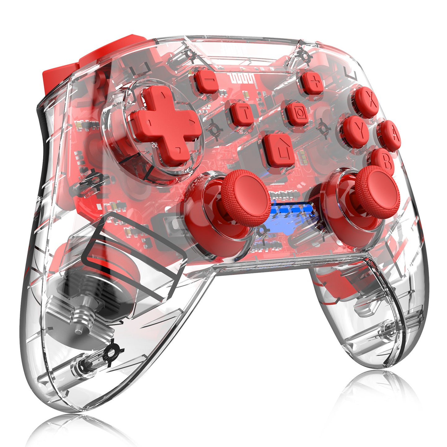 Wireless Wake-up Burst SwitchPRO Bluetooth Transparent Lighted Gamepad