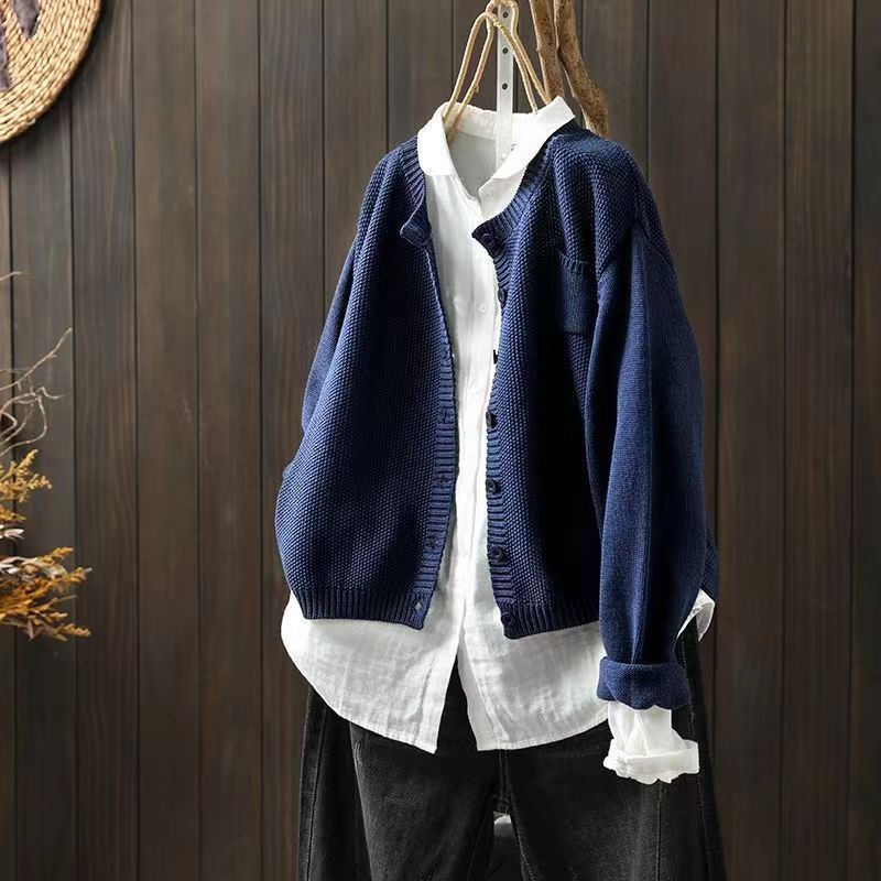 Women's Knitted Retro Loose Casual Sweater