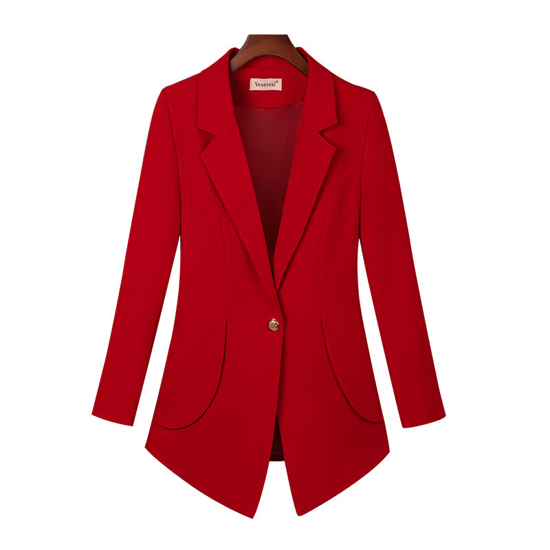 Fashion Women's Simple Solid Color Suit Jacket