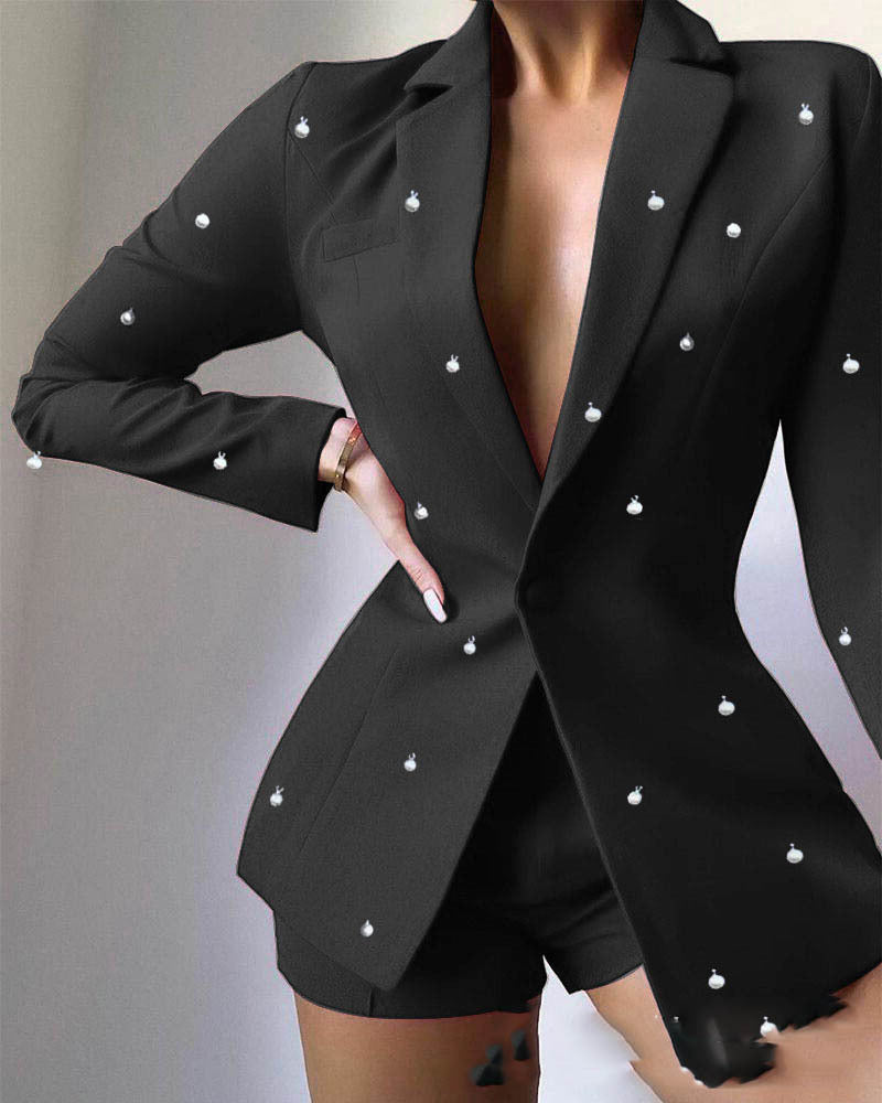 Fashionable And Simple Women's Multicolor Lapel Blazer