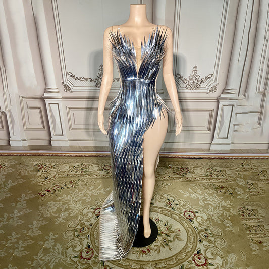 Stage Advanced Light Luxury Evening Dress Sequined