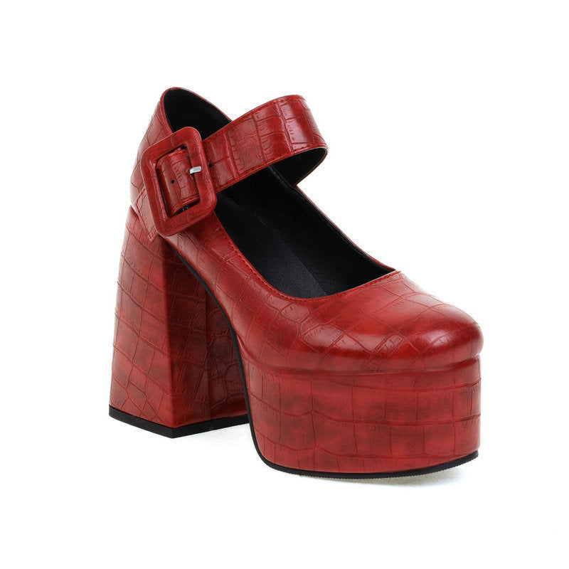 Sweet Cool Mary Jane Square Toe High Heels