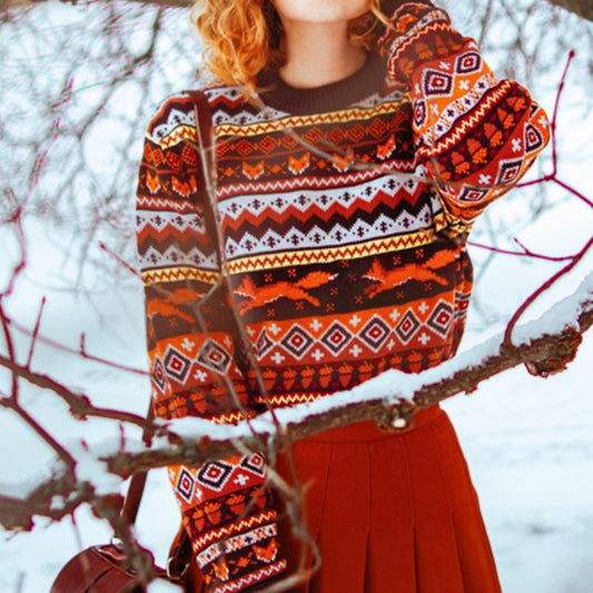 Vintage Sweaters Winter Thicken Knitwear Pullovers Women Ove