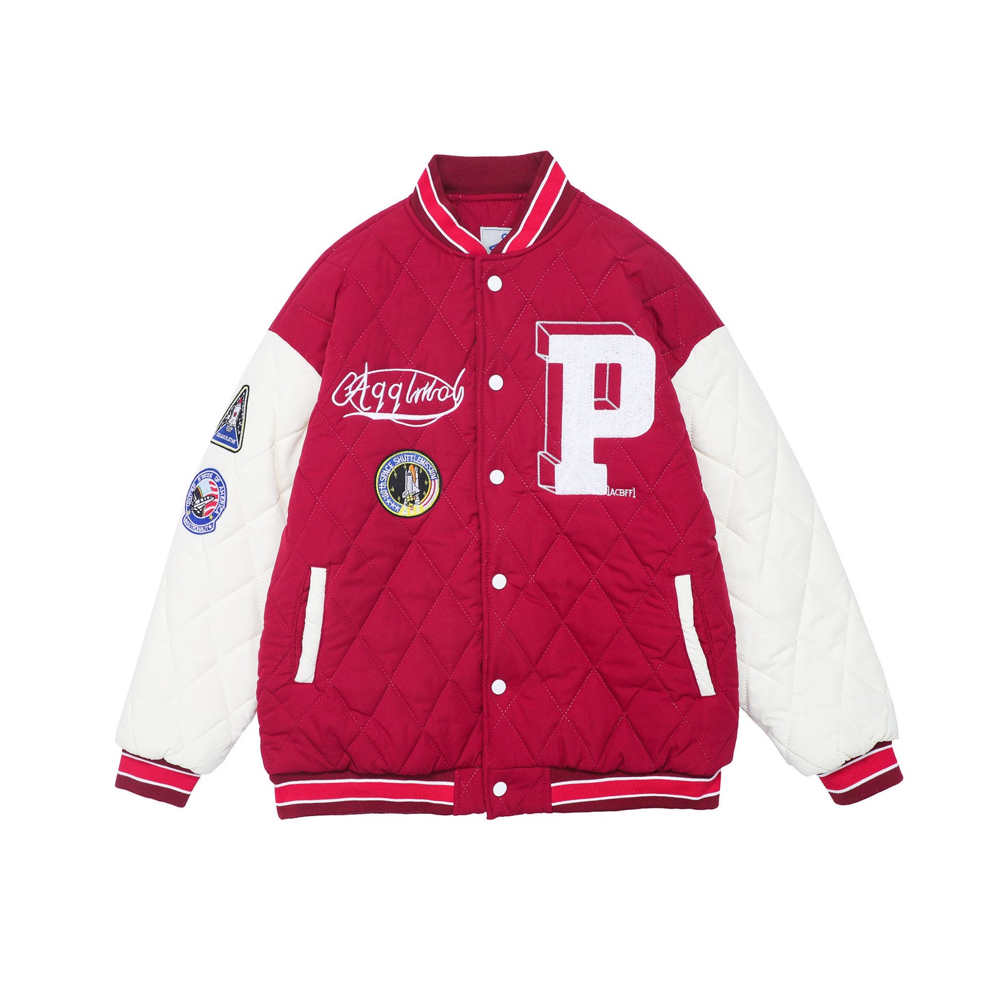 Winter New Down Embroidered Cardigan Baseball Jacket