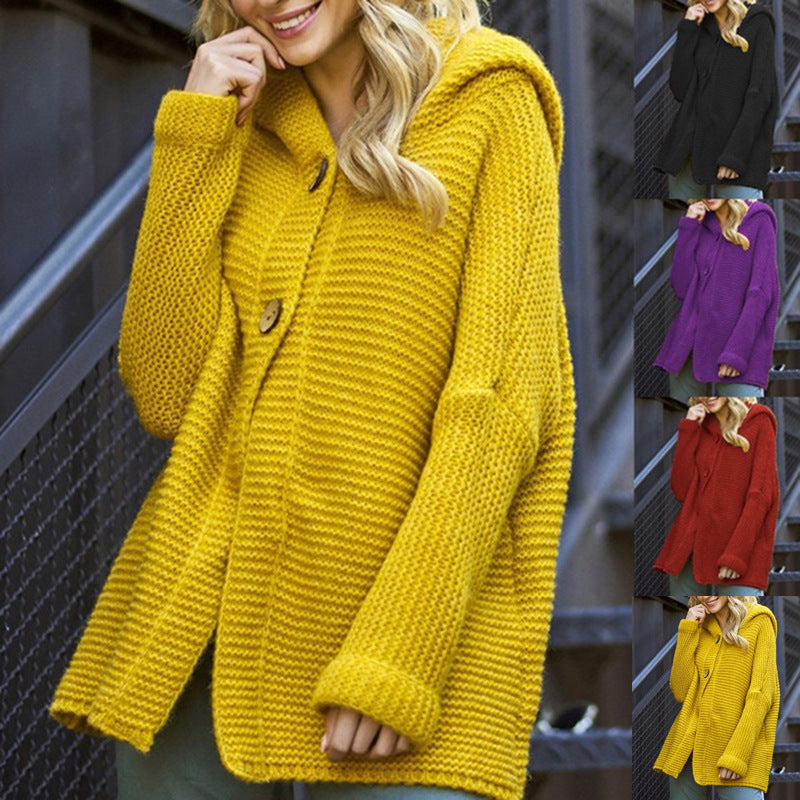 Women's Solid Color Knitted Cardigan