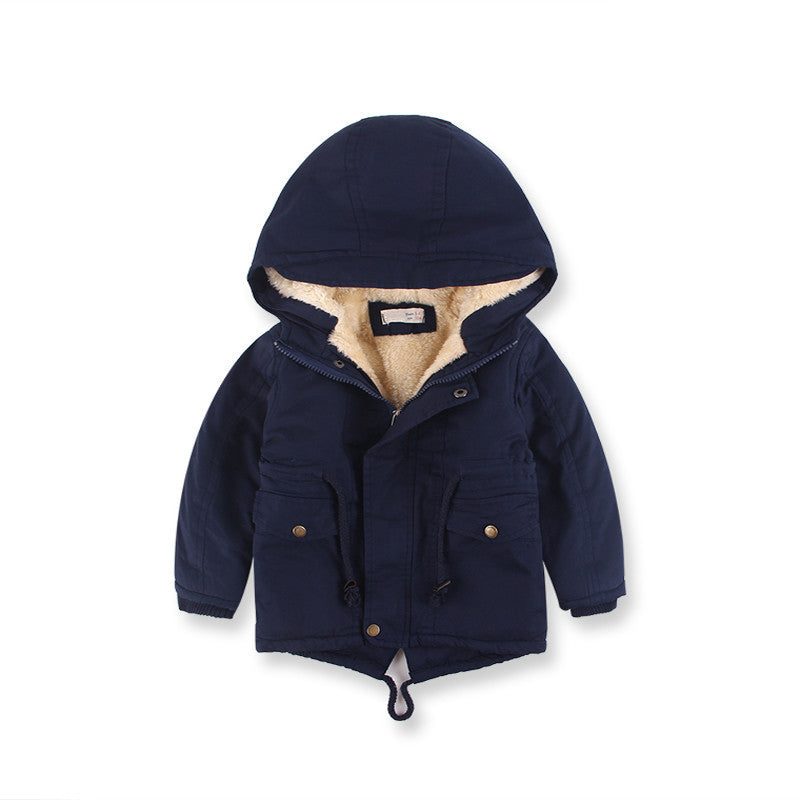 Cashmere Boy's Windcoat For Autumn And Winter