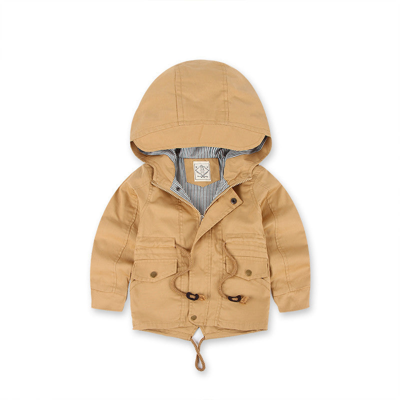 Cashmere Boy's Windcoat For Autumn And Winter