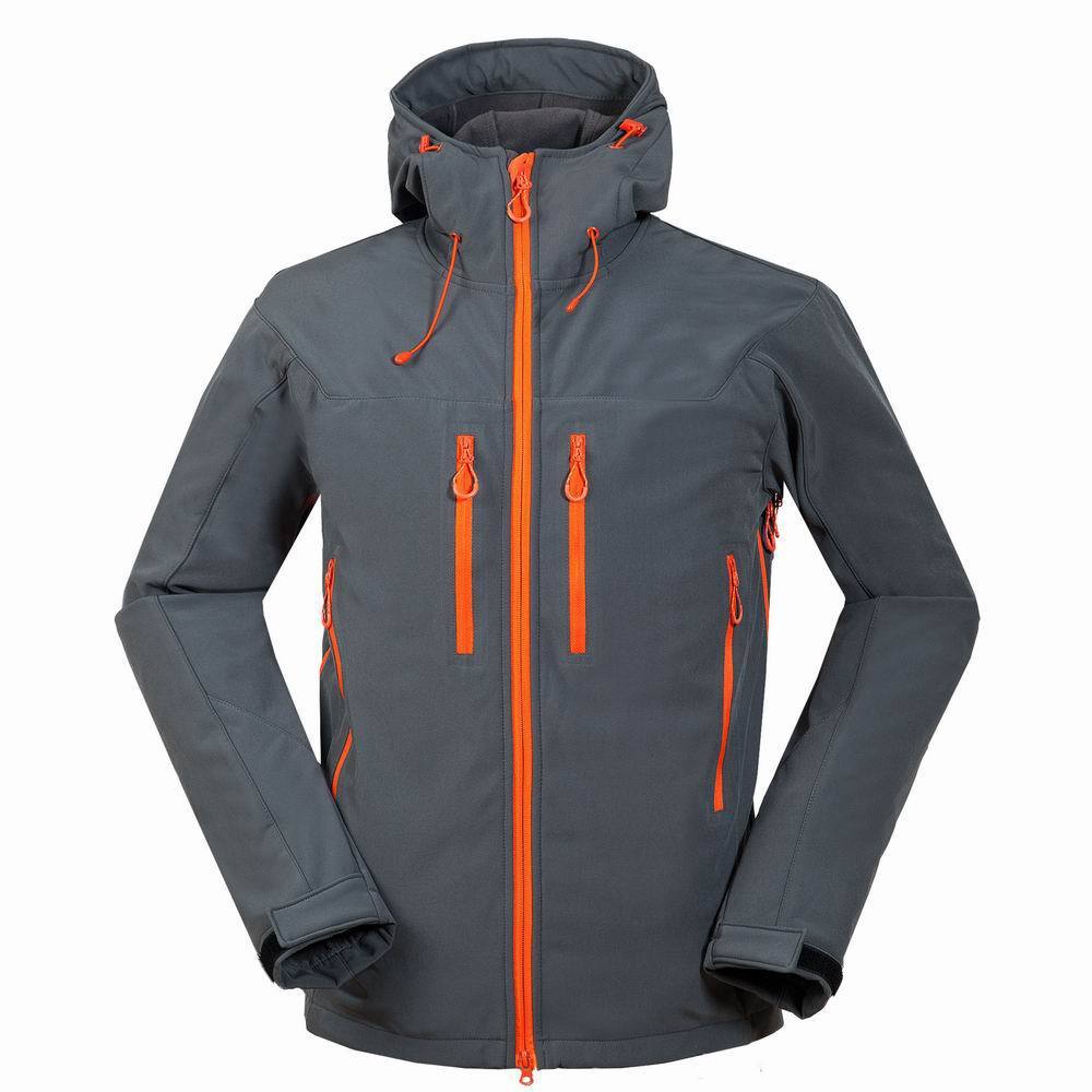 Men outdoor mountaineering camping leisure sports complex soft shell jacket j