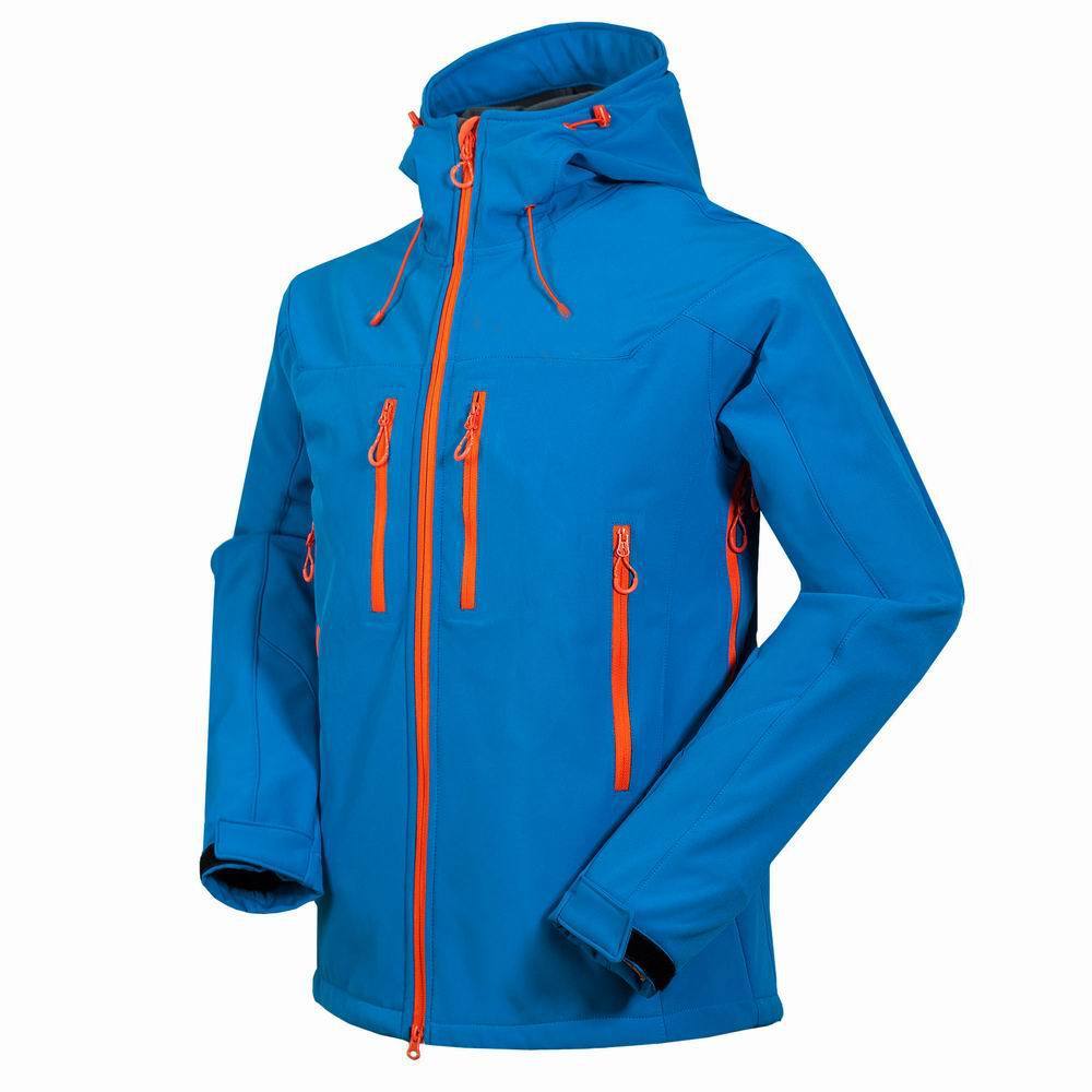 Men outdoor mountaineering camping leisure sports complex soft shell jacket j