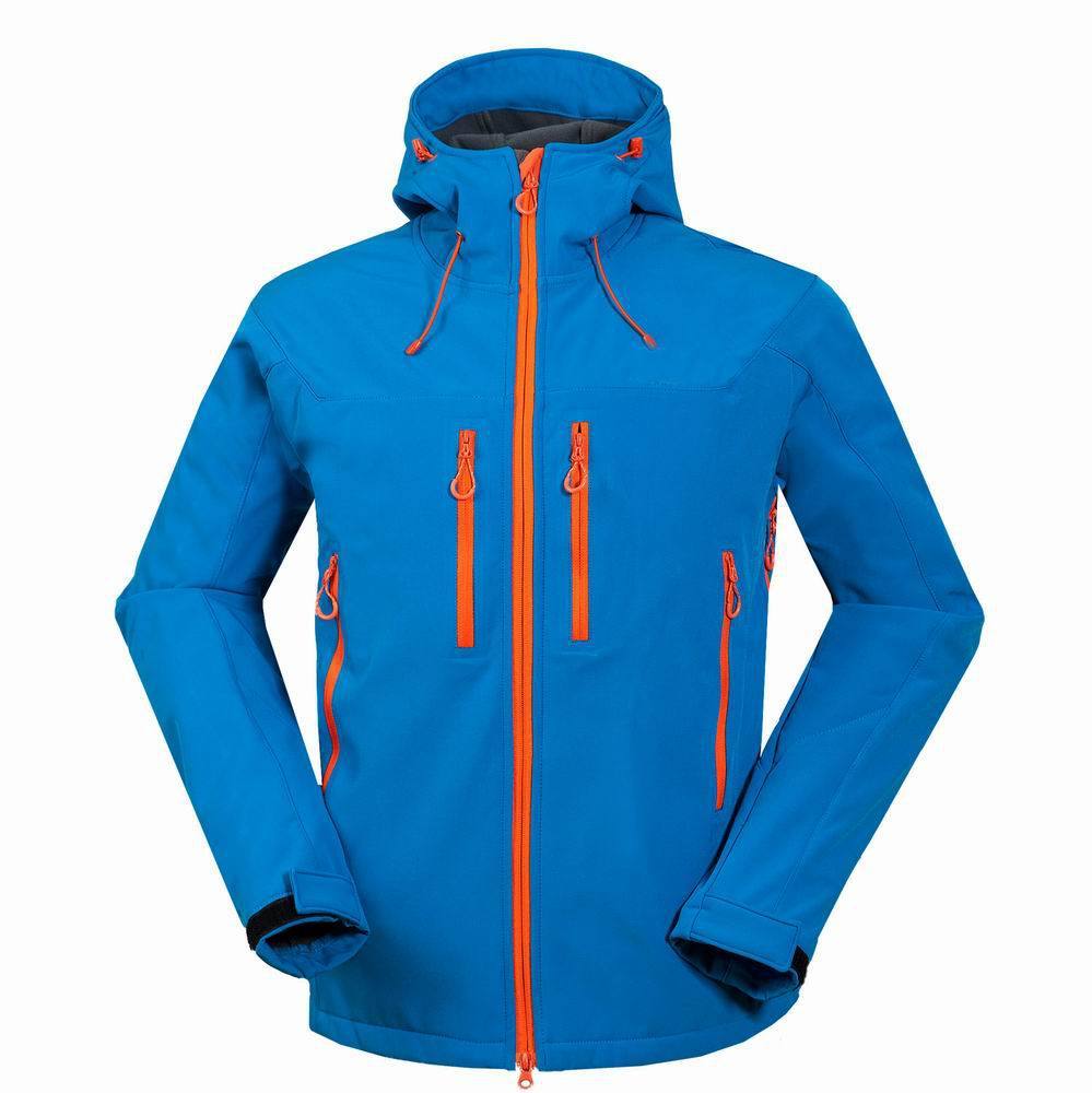 Men outdoor mountaineering camping leisure sports complex soft shell jacket j