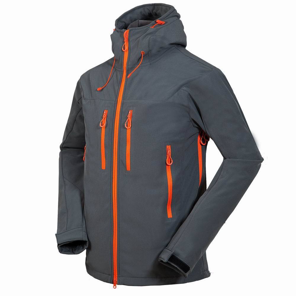 Men outdoor mountaineering camping leisure sports complex soft shell jacket j