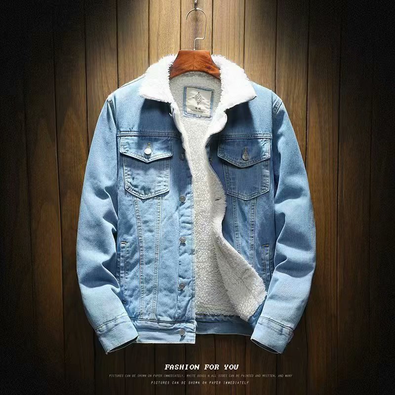 Men's winter denim cotton jacket