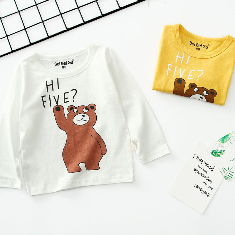 Cartoon children's long sleeve t-shirt bottoming shirt