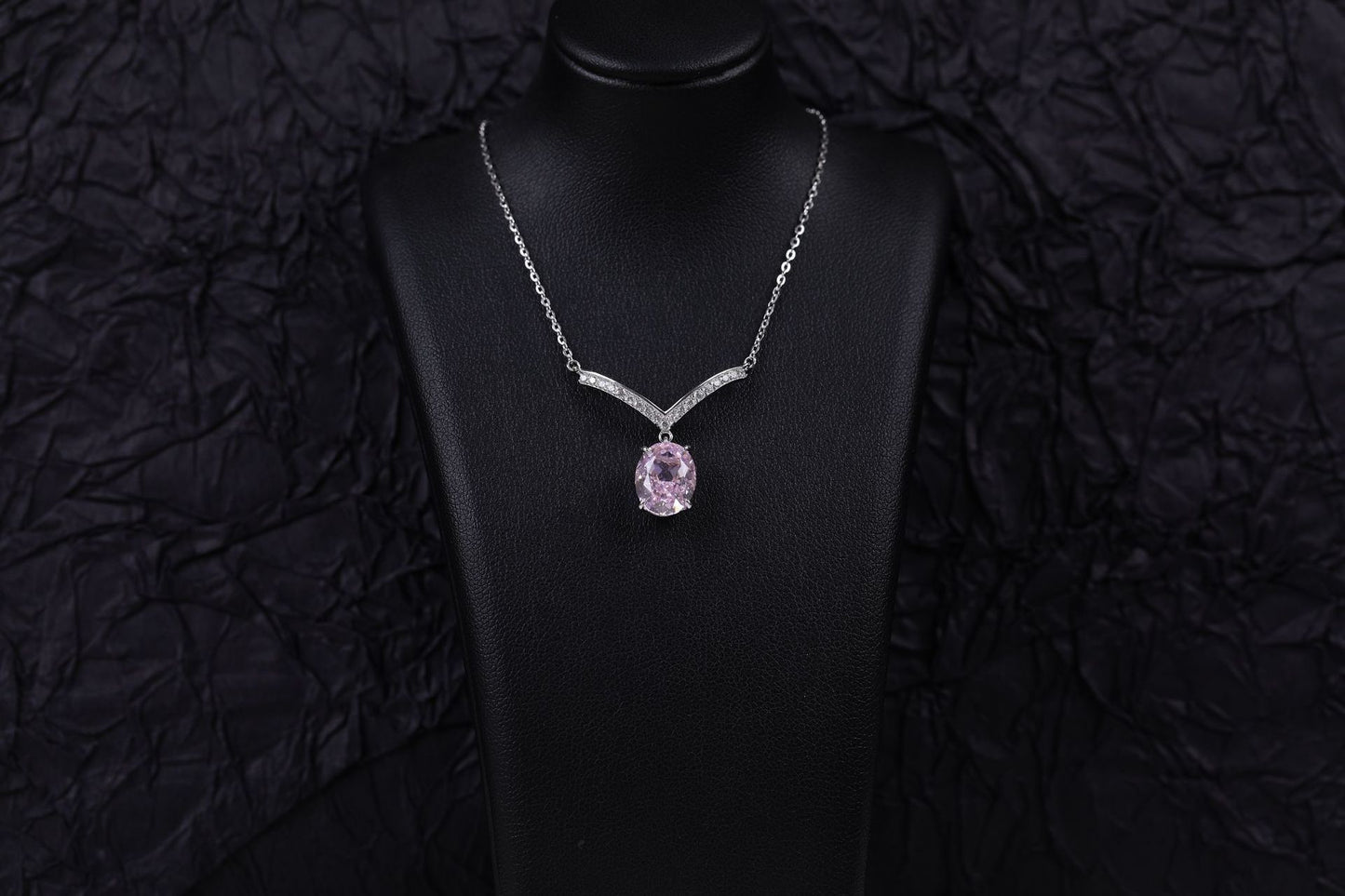 S925 Ice Flower Cut Zircon Pendant Affordable Necklace