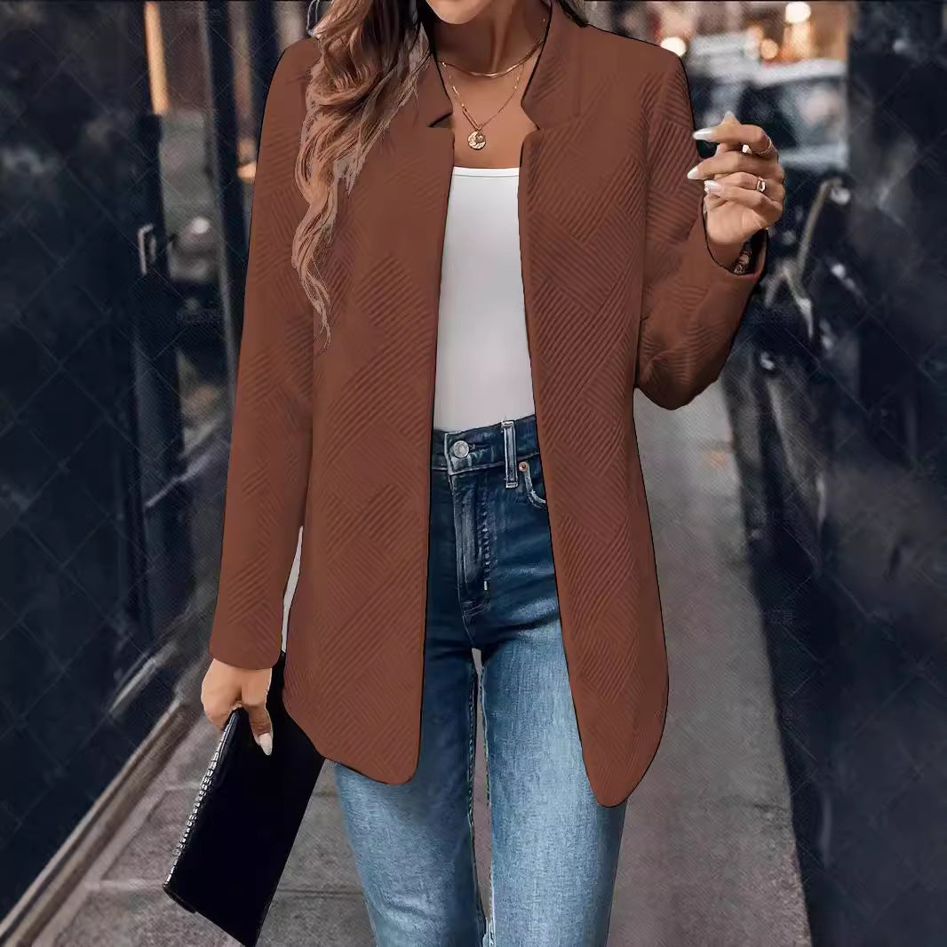 Women's Textured Cardigan Fashionable Jacket