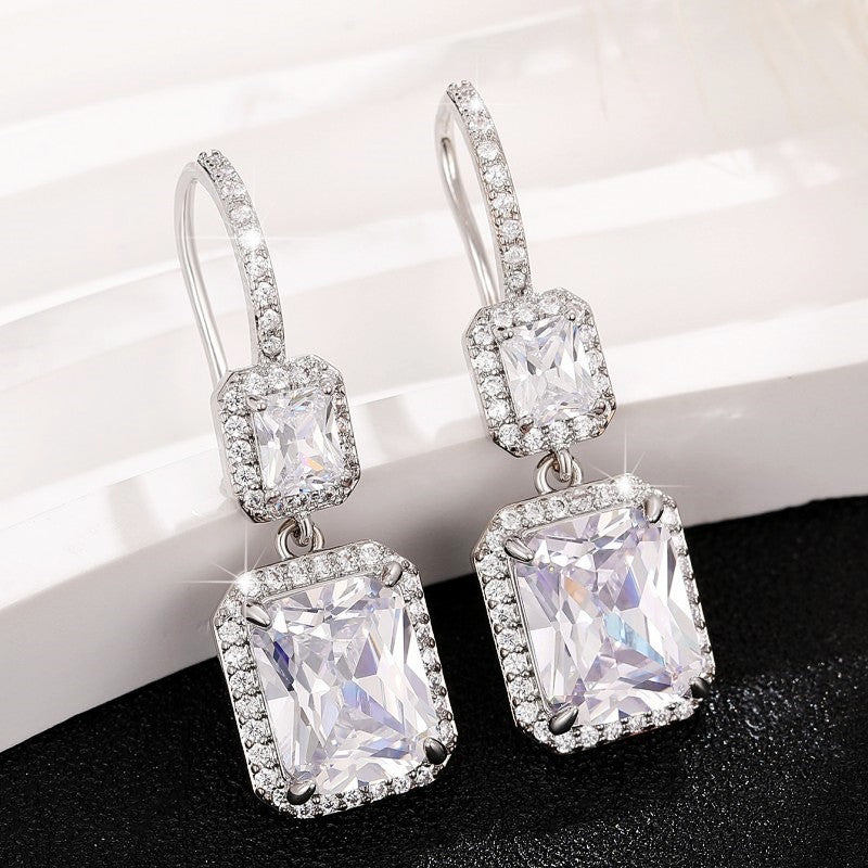 Women's French-style Zircon Earrings