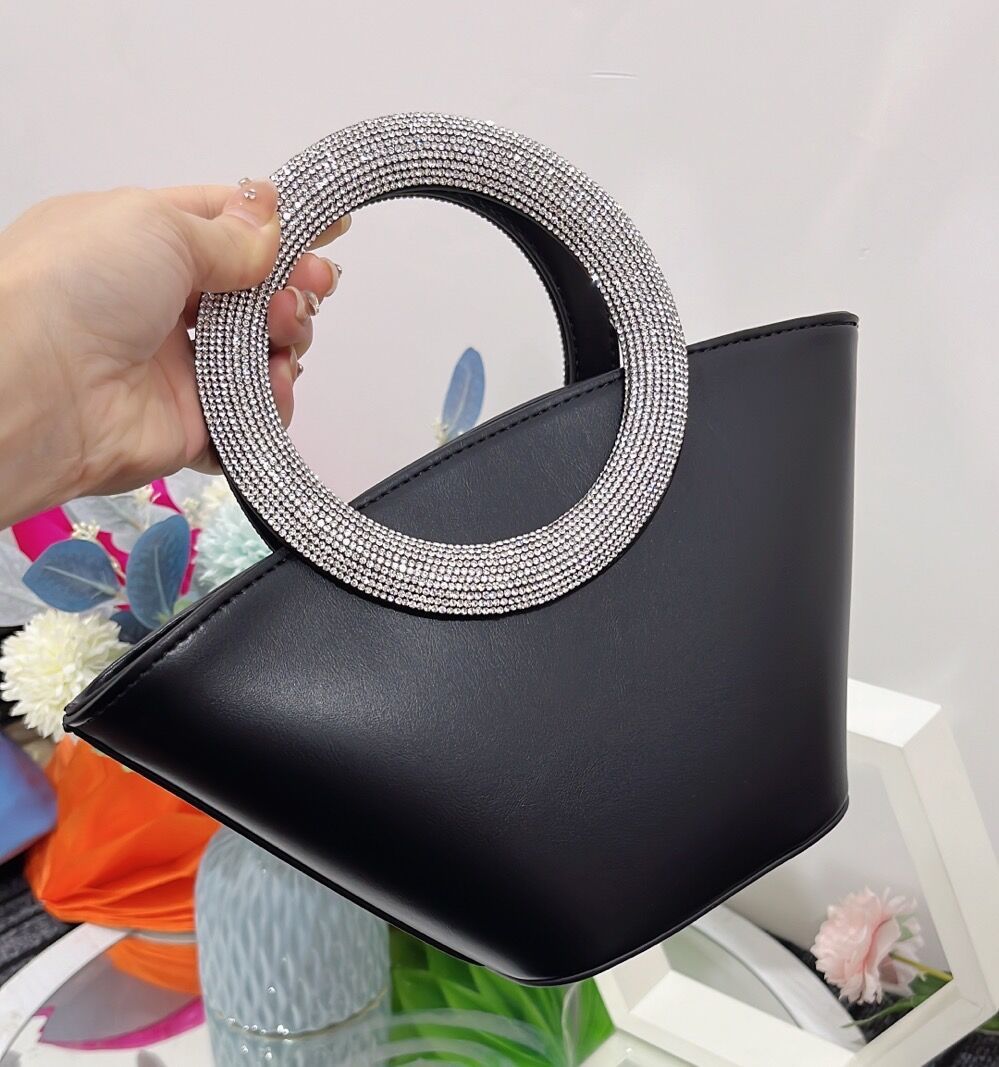 Diamond Round Handle Portable  Bag