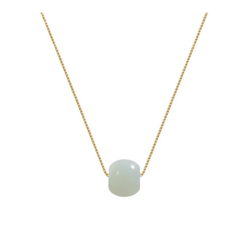 925 Silver Hetian Jade Necklace