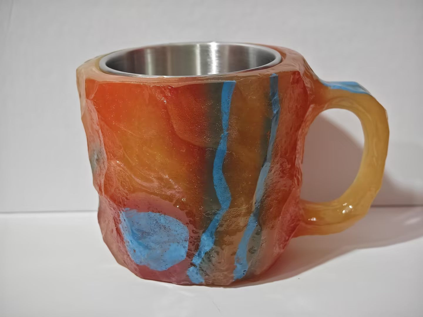 400ml Resin Mineral Crystal Coffee Mugs With Handle