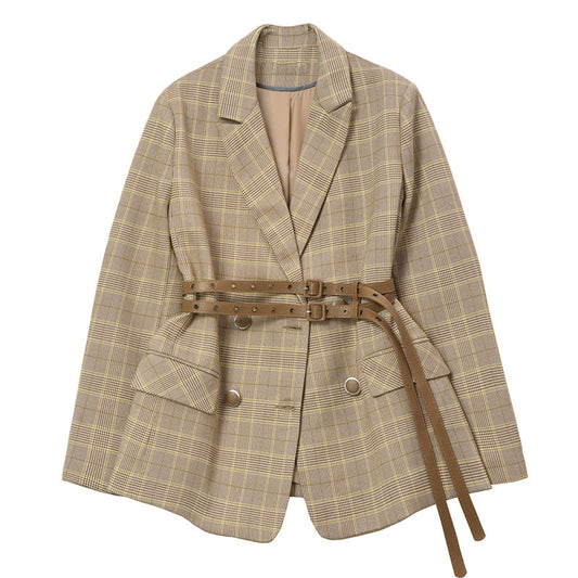 Women's Plaid Blazer