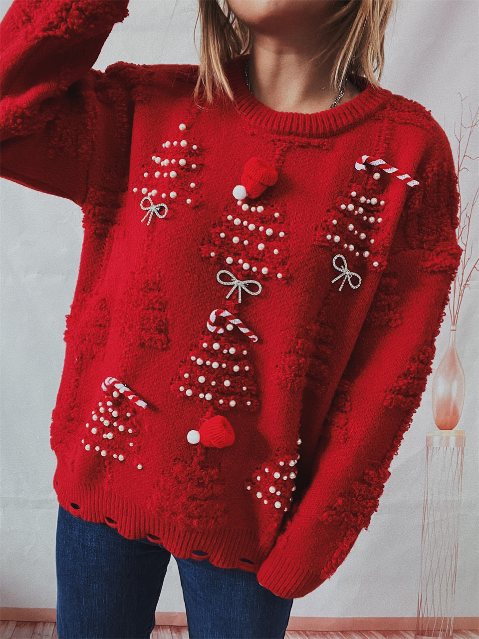 Handmade New Year Holiday Sweater Pullover