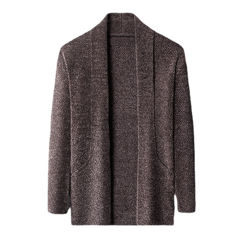 Men's Long-sleeved Lapel Casual Sweater