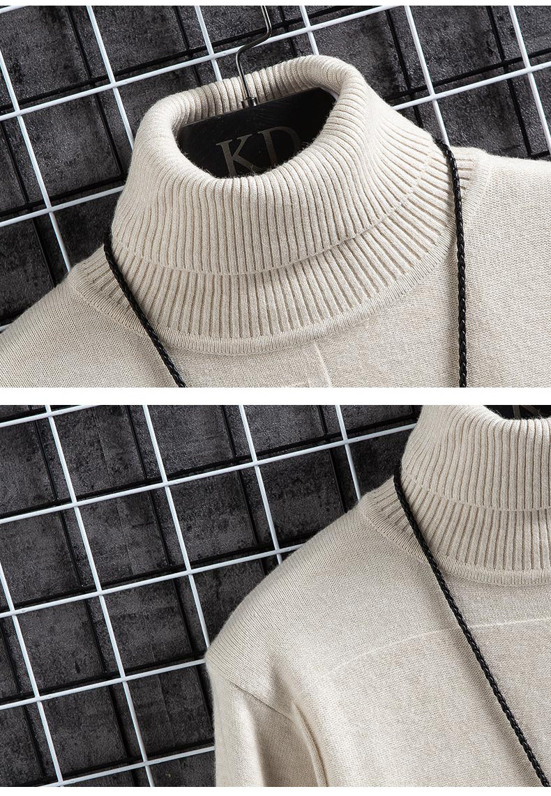 Men's High Neck Knitted Pullover