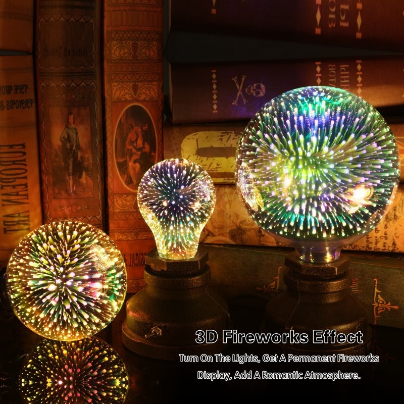 3D Fireworks Decorative Light Bulb Christmas Lights