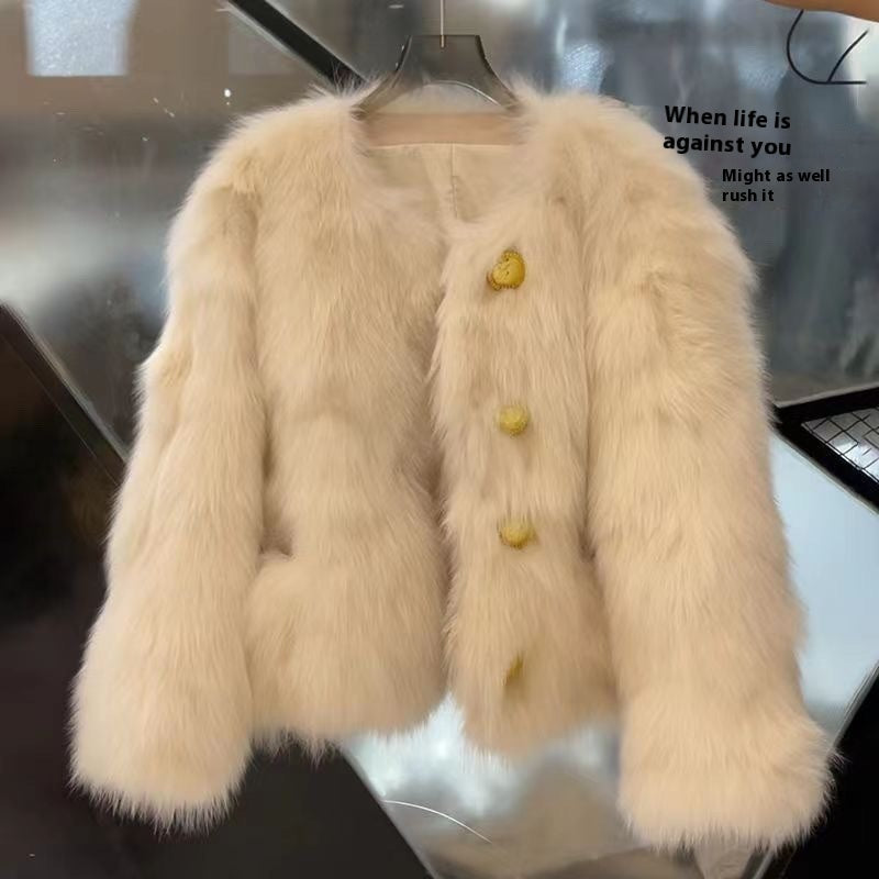 Faux Fox Fur High-End Top Coat For Women