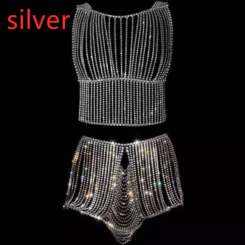 Ladies Fashion Nightclub Clothing Body Chain Set