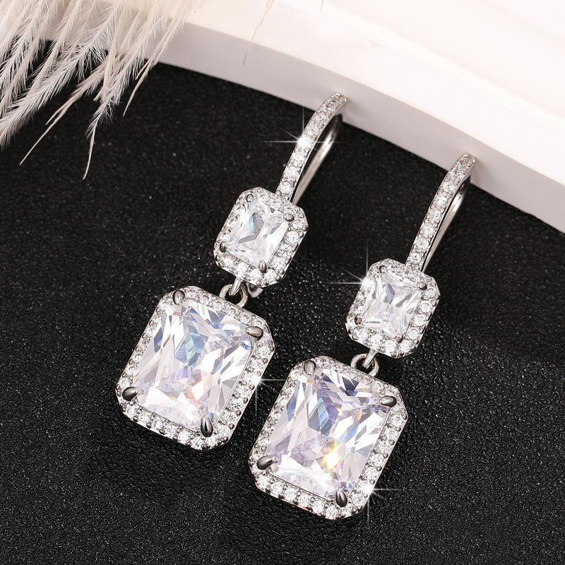 Women's French-style Zircon Earrings