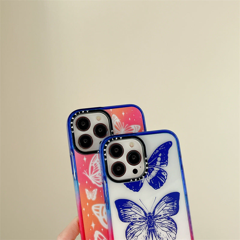 Graffiti Gradual Change Creative Butterfly Mobile Phone Shell