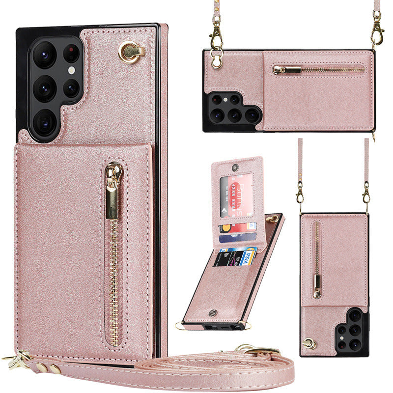 Fashion Slant Across The Zipper Phone Case Protective Cover