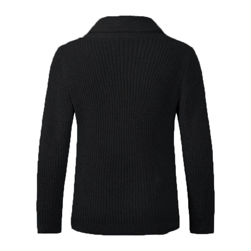 Men's Simple Plain Color Knitting Cardigan Sweater