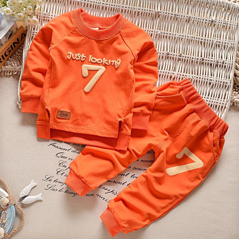 Baby cotton long-sleeved trousers two-piece suit