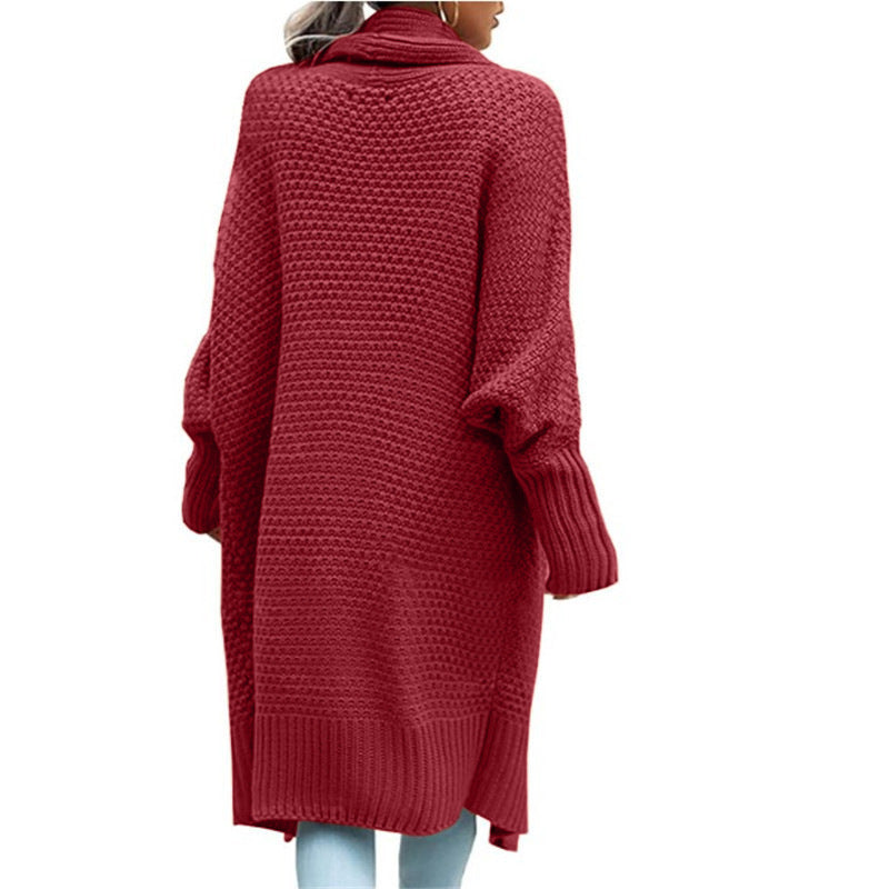 New Fashion Long Cardigan Bat Sleeve Sweater Coat Women