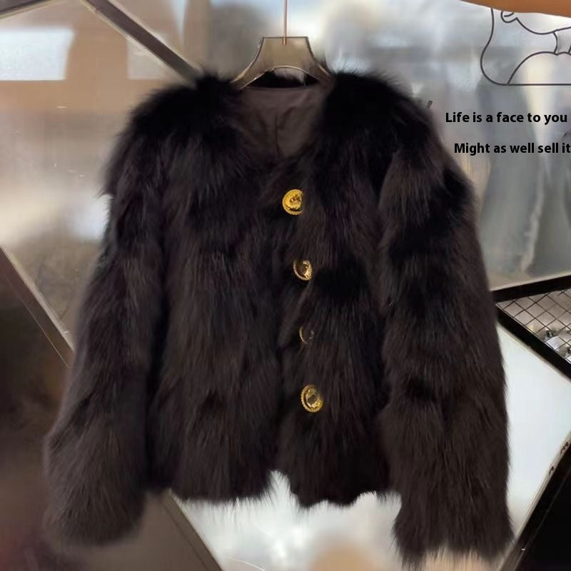 Faux Fox Fur High-End Top Coat For Women