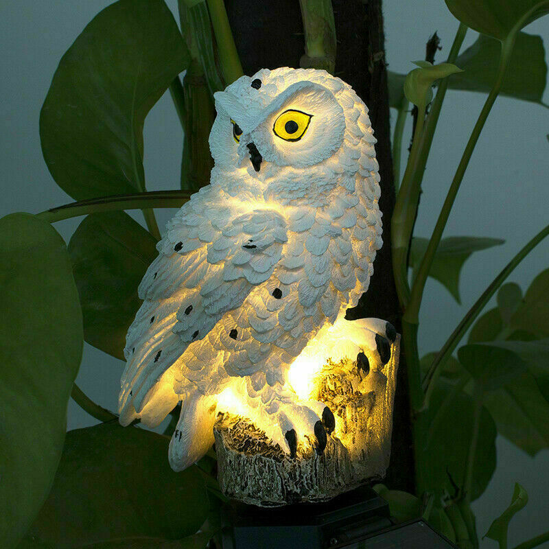 Solar Power LED Owl Parrot Lawn Light Outdoor