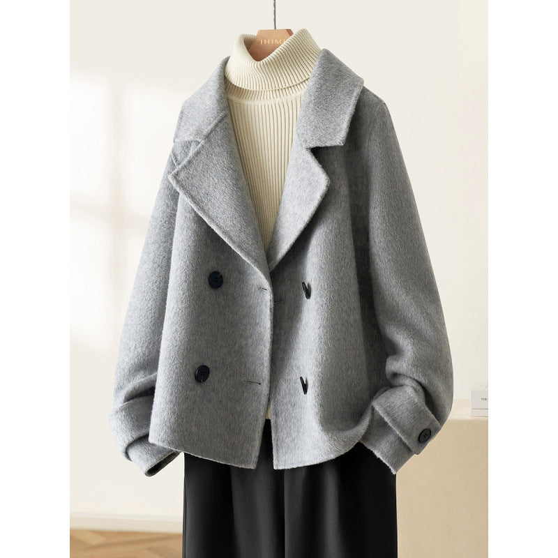 Hepburn Style Woolen  Coat