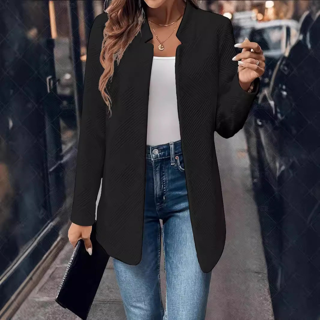 Women's Textured Cardigan Fashionable Jacket