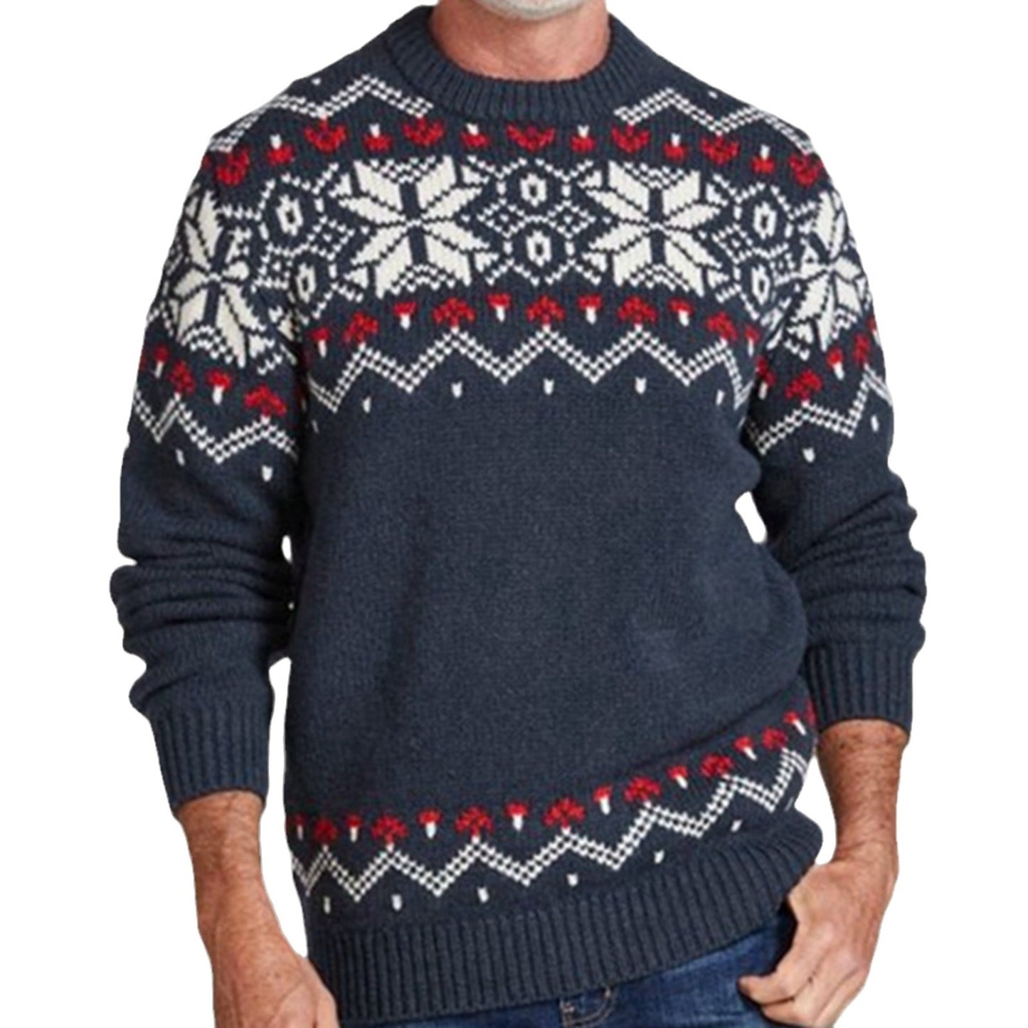 Round Neck Pullover For Men Outwear