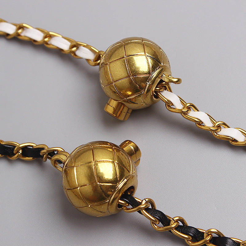 Waist Chain Belt Wild Retro Small Golden Ball Adjustable