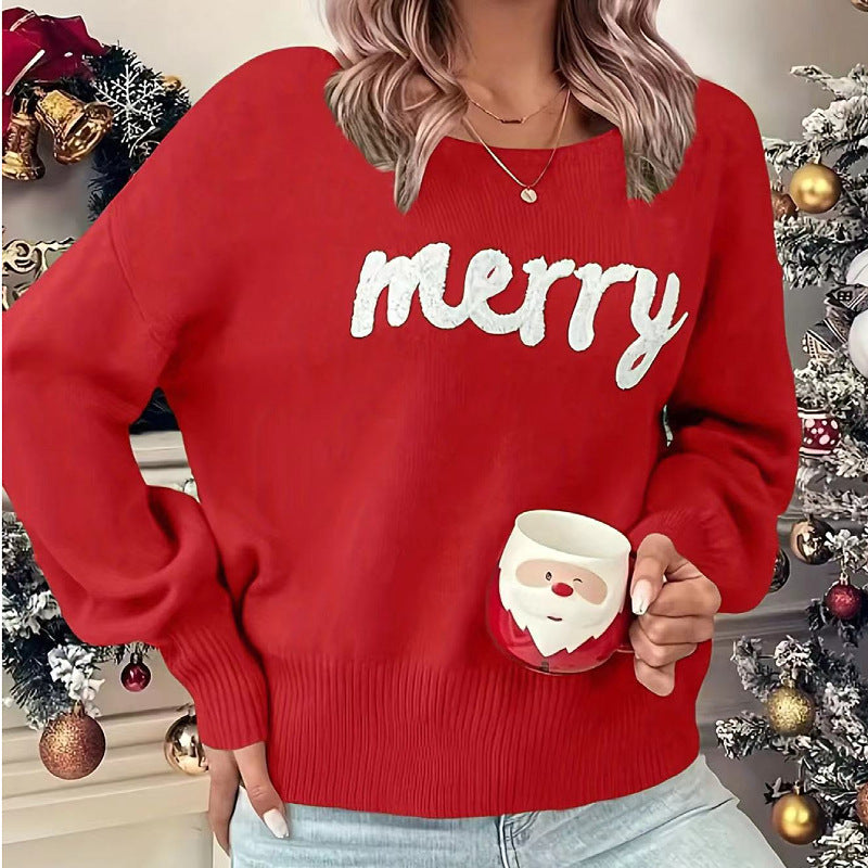 Christmas Round-Neck Long-Sleeved Pullover