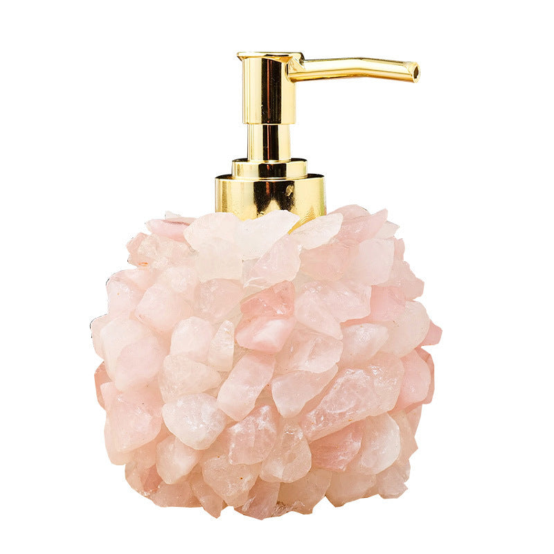 Natural Crystal Cluster Hand Sanitizer Cosmetics Storage Bottle