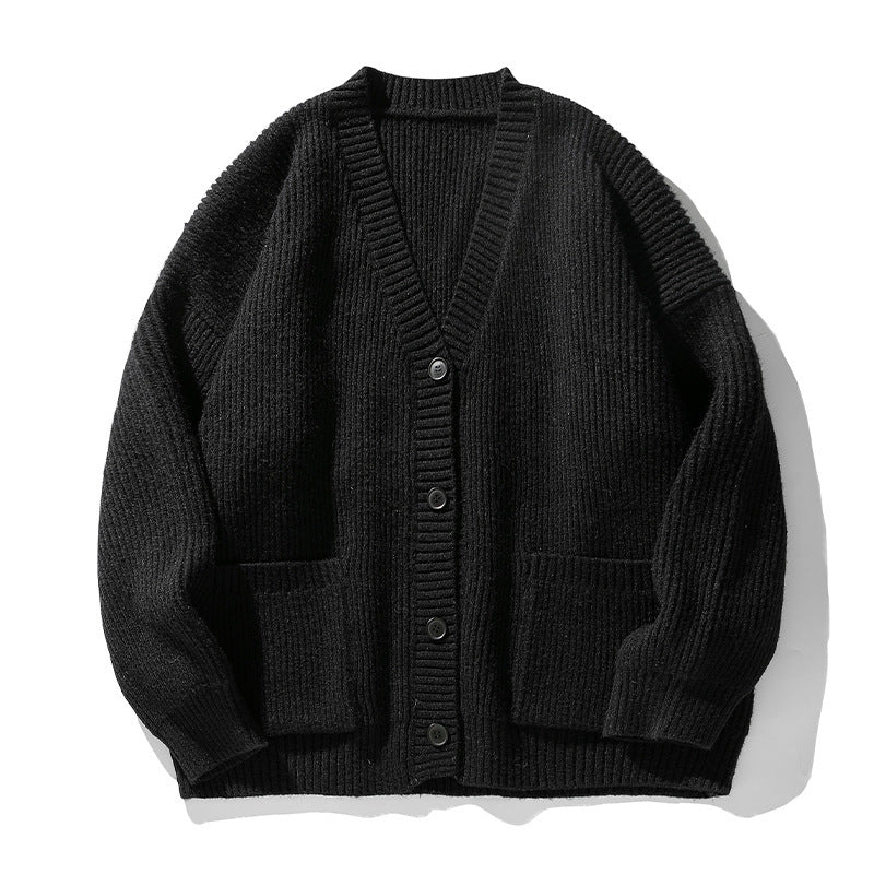 Thick Needle Heavy Texture Cardigan Sweater