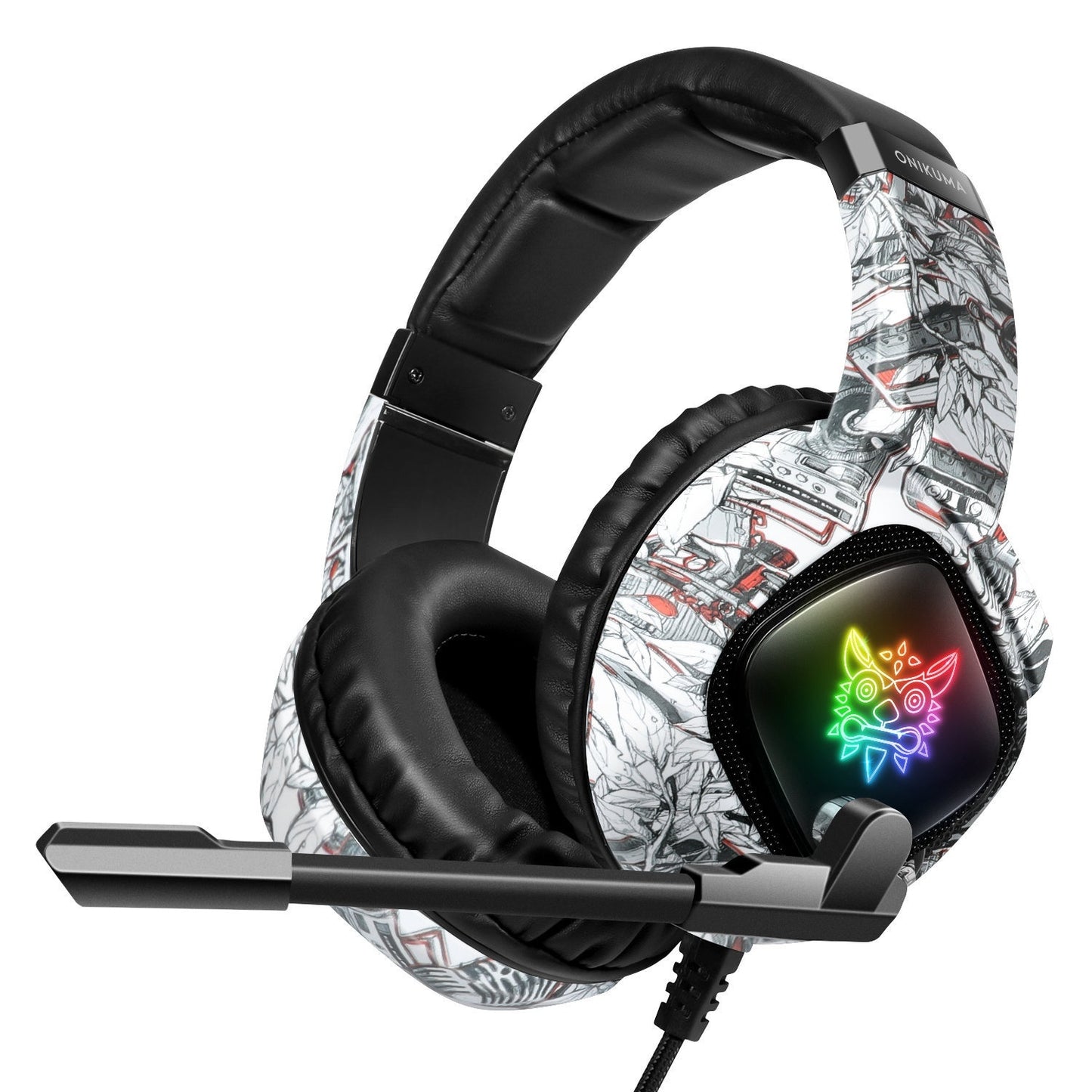 Camouflage Color Head-mounted RGB Computer Wired Bass Gaming Headset For E-sports