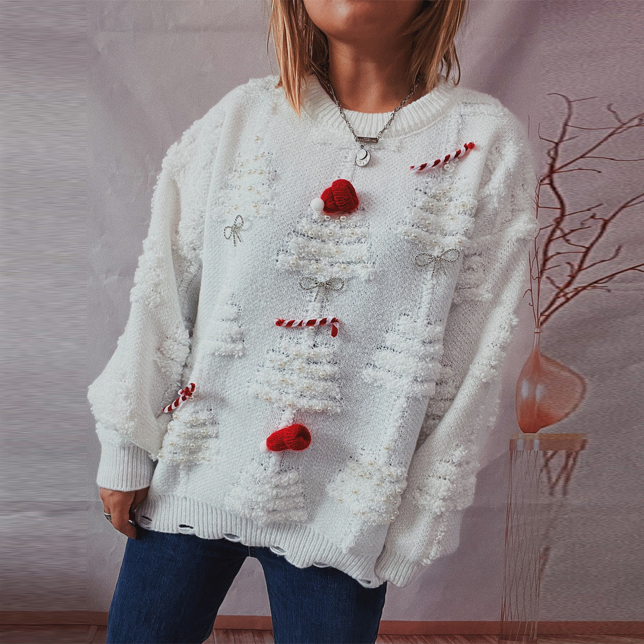 Handmade New Year Holiday Sweater Pullover