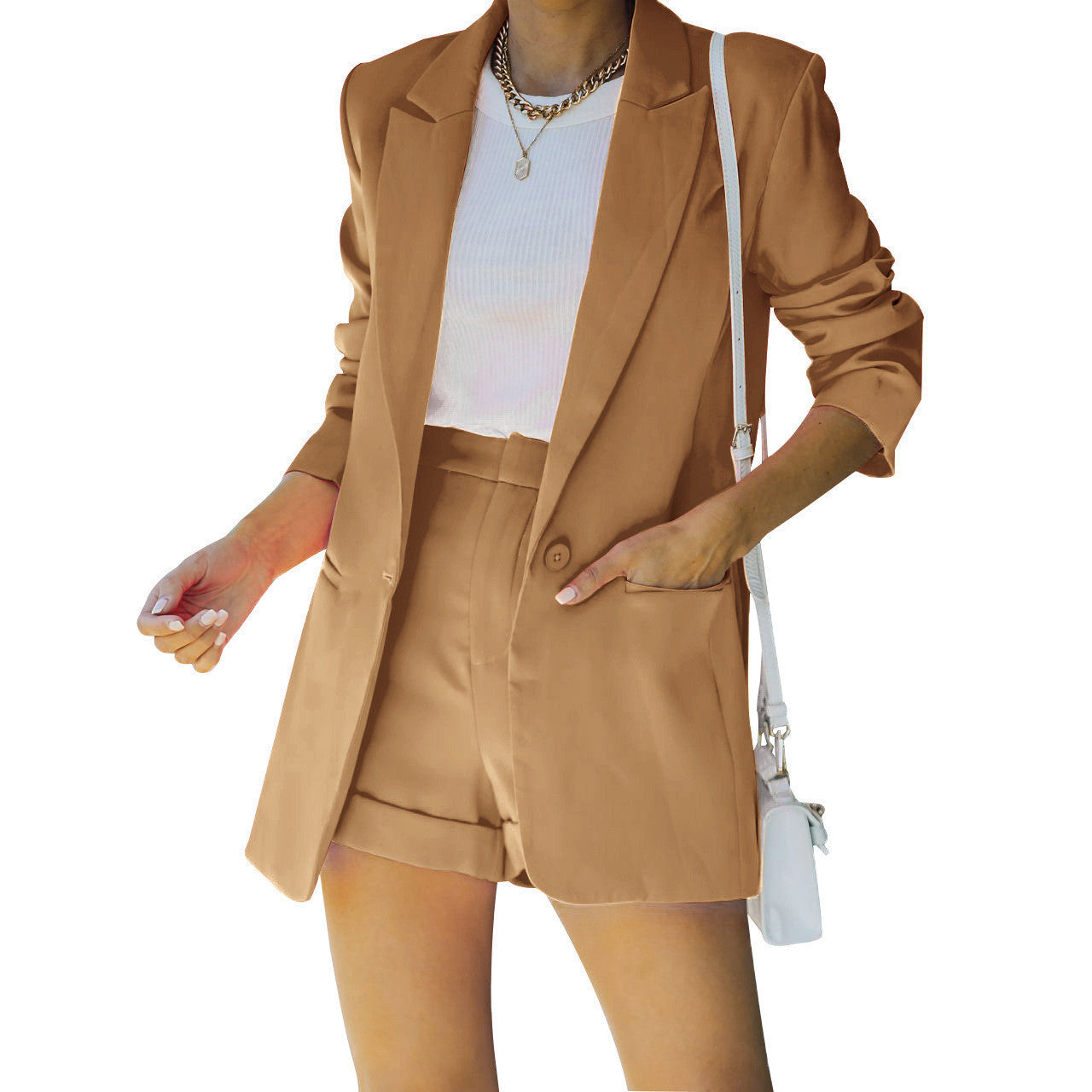 Street Style Blazer And Short For Women