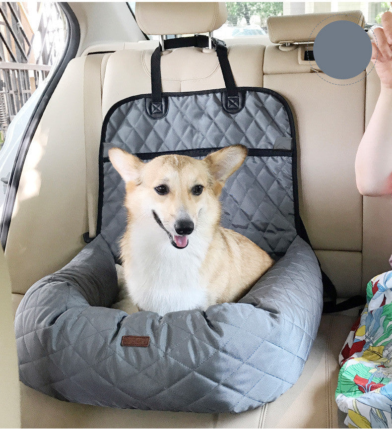 2 In 1 Pet Dog Carrier Folding Car Seat Pad  Mattress